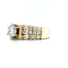 Natural Round Brilliant Diamond 1ct (SI2/H) With .5ct Accent Diamonds In 14kt Gold Weighing 9.6g