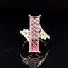 Natural 3.6ctw Tourmaline Ring With.25ctw Diamond Accents In Platinum
