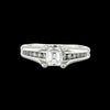 Natural Diamond Ring  .5ct Center Stone (VS/F) With .15ct Accent Diamonds In 14kt White Gold Weighing 5.38g