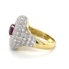 Beautiful Natural 1.18ctw GIA Certified Ruby Ring Set In Heavy 11.84g Gold With 1ctw Diamond Accents
