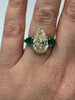 Natural 3.42 MArquis Cut Light Yellow Diamond (VVS2/U-V) Ring With 2ctw Emerald Accents In 18kt Yellow Gold Includes GIA Report