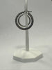 Diamond Cut Hoop Earrings In 14kt White Gold