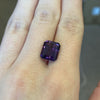 Loose 5 Gemstone Lots Of 11x9mm Emerald Cut Natural Amethyst