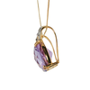 Estate Amethyst Pendant with Diamond Accents Set in 14K Gold