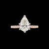 Natural 1.08ct  Pear Shaped Diamond With .10ct Diamond Accents In 14kt Rose Gold Includes GIA Report