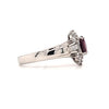 Natural .71ct Ruby Ring With .39ctw Diamond Accents In Platinum