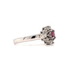 Natural .41ctw Ruby Ring With .20ctw Diamond Accents In Platinum