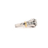 Natural .50ctw Center Diamond With .50ctw Diamond Accents In Platinum & Accented With 18kt Yellow Gold