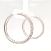 Natural 1ctw Diamond Hoop Earrings In White Gold