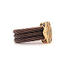 Charriol 18kt Yellow Gold & Diamond Copper Wire Ring
