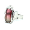 Bi-color 4.35ctw Tourmaline With .3ctw Diamond Accents In 10g Of Platinum