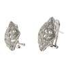 Natural .30ctw Diamond Filigree Earrings Set in 14K White Gold