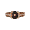 LeVian Garnet, Diamond, and Chocolate Diamond Ring Set in 14K Rose Gold