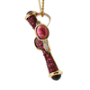 Natural 7ctw Tourmaline & .33ctw Diamond Pendant In 14kt Yellow Gold With Chain