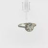 Round Lab Diamond and 14K White Gold Ring
