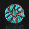Vintage Fred Guerro Sterling Silver and Turquoise Cuff