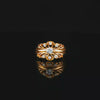 Natural .50CTW Diamond Ring set in 14K Gold Band with Enhancer