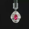 Natural Star Ruby and Diamond Ballerina Ring Set in Platinum