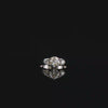 Estate Natural 1.37 CTW Diamond Ring set in 14K White Gold